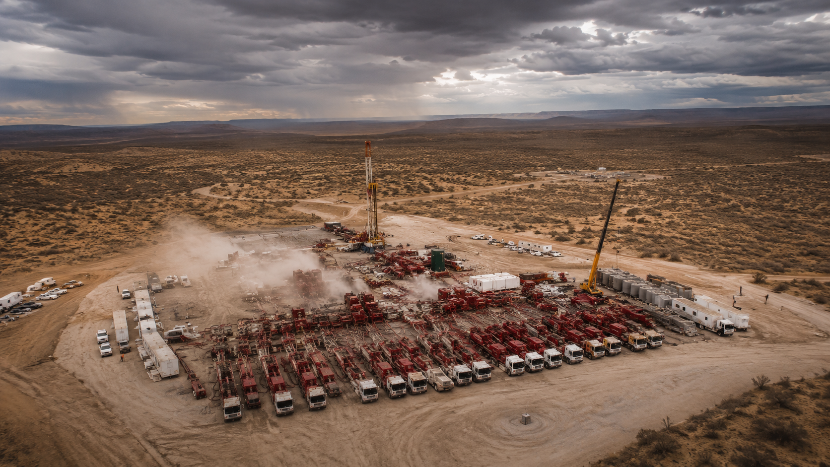 Gasoducto en la estepa patagónica